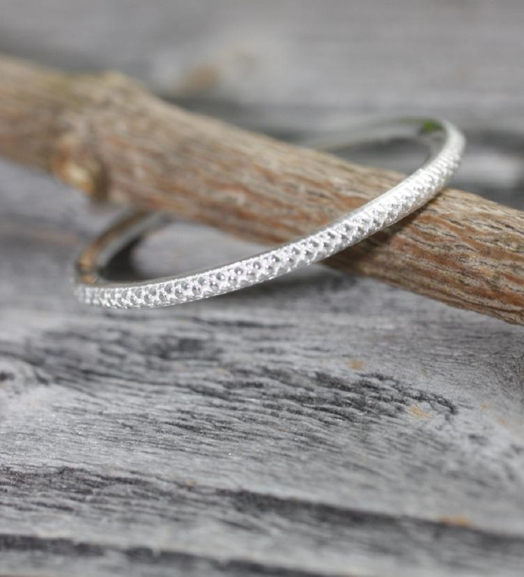 esha jewel Fingerring Silber 1.5mm filigran verziert