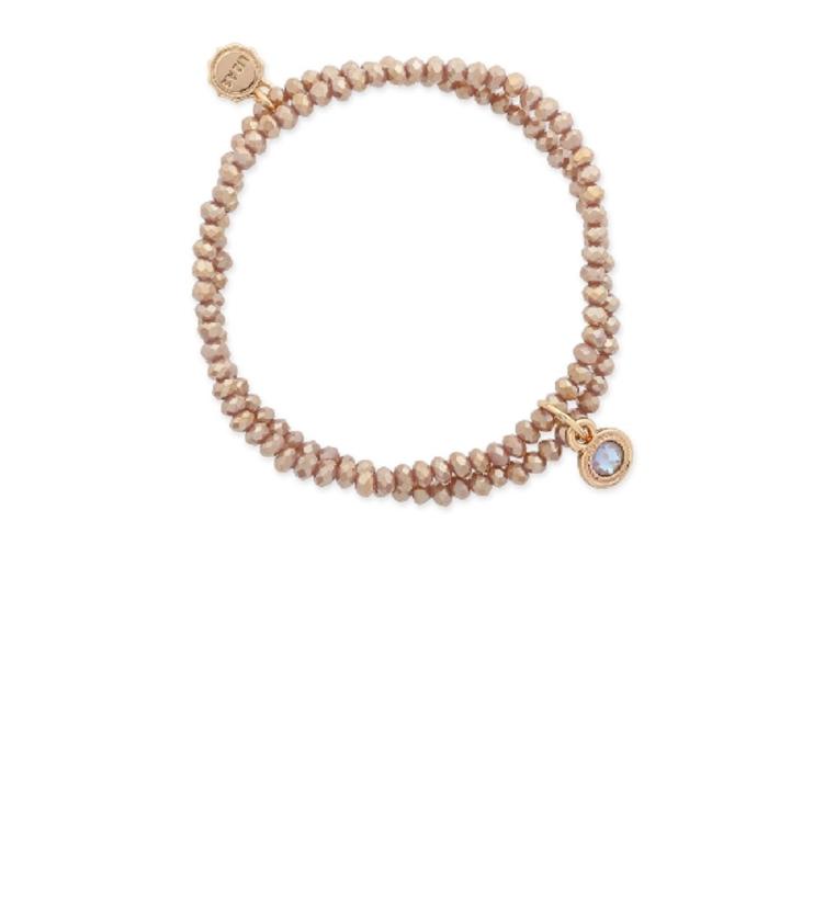 Lizas Modeschmuck Elastikarmband orange /beige