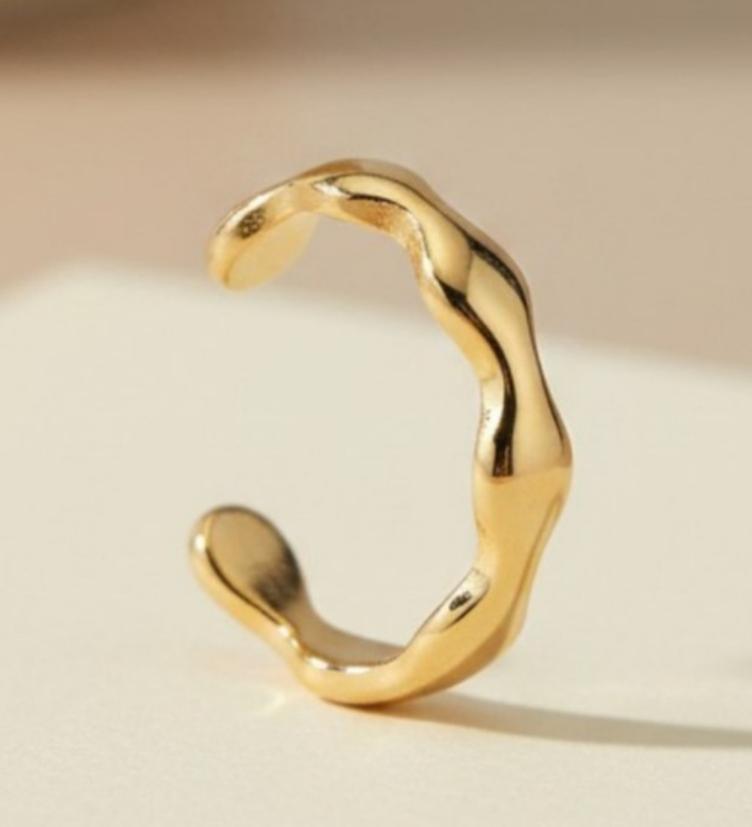 Qodo Organico Ear Cuff Edelstahl gelb