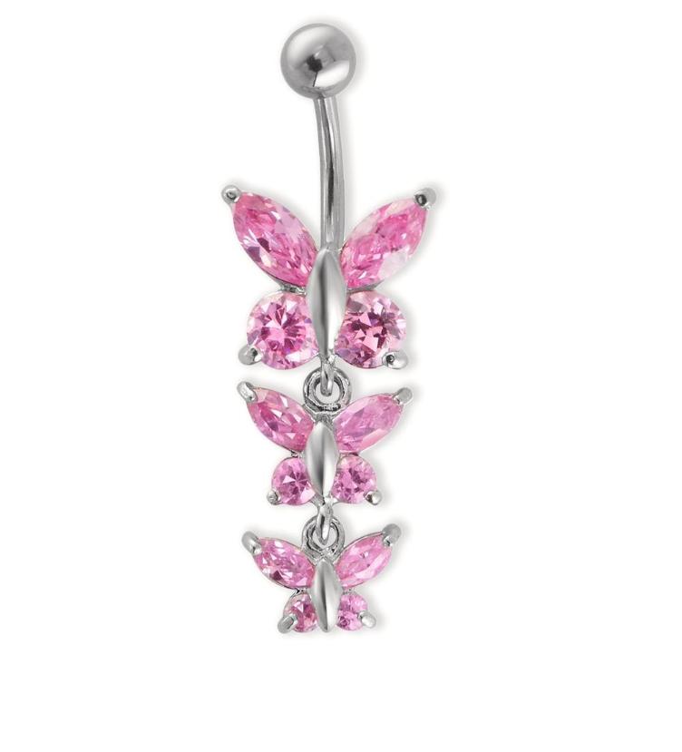 esha jewel Bauchpiercing Edelstahl Zirkonia