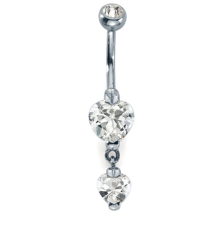 esha jewel Bauchpiercing Edelstahl Kristall