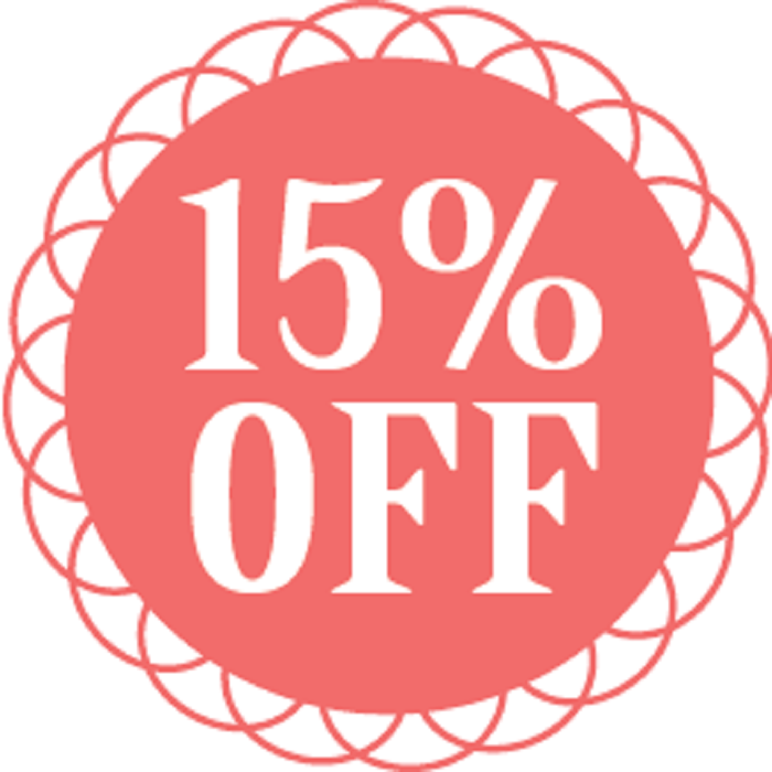15% Rabatt