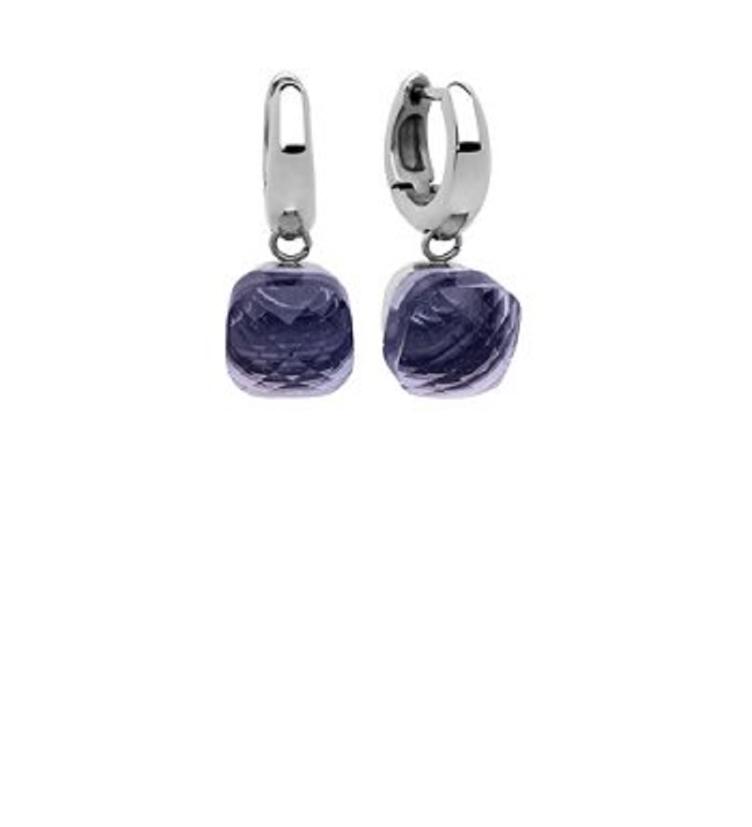 Qudo Firenze Creole edelstahl_gelb_rosé_tanzanite