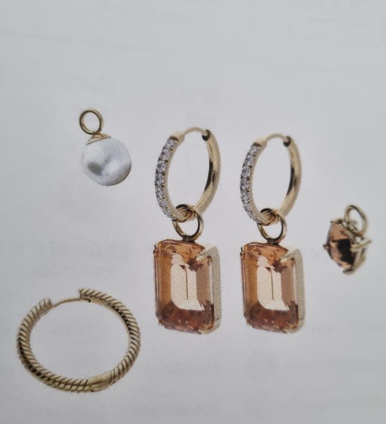 Qudo Fabero flat 15mm Basis Charm passend zu Qudo Basis Armbänder, Ohrringe und Halsketten, Edelstahl silber gelb und rosé - 0