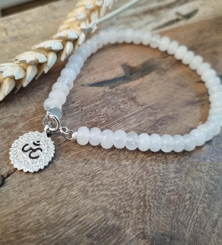 esha jewel Stein bergkristall Armband mit Silberteil 925