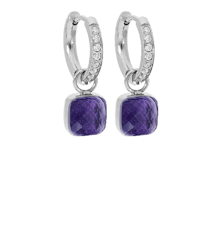 Firenze Creole Deluxe Edelstahl gelb, silber und rosé_tanzanite
