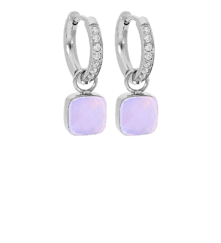 Firenze Creole Deluxe Edelstahl gelb, silber und rosé_rose water opal