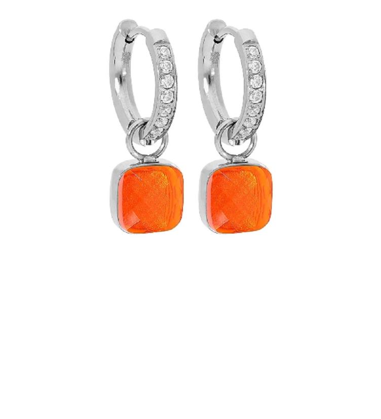 Firenze Creole Deluxe Edelstahl gelb, silber und rosé_orange glow