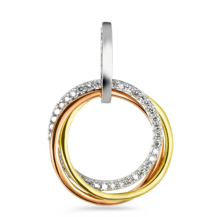 esha jewel Anhänger 750/18 K Weissgold 750/18 K Gelbgold Diamant