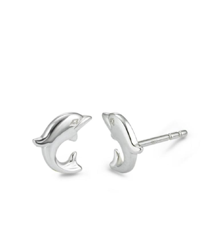esha jewel Kinder Ohrstecker Silber Delfin