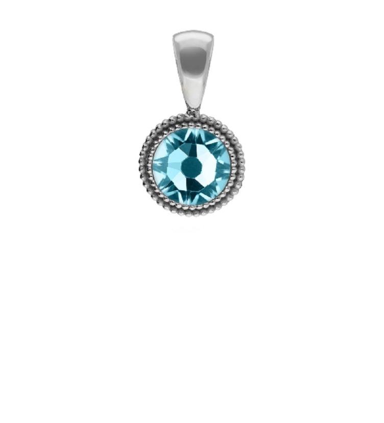 Qudo Fabero flat 10mm Kettenanhänger Edelsthal_gelb_rosé_ aquamarine