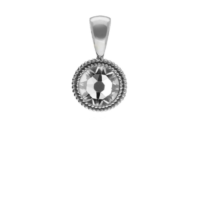 Qudo Fabero flat 10mm Kettenanhänger Edelsthal_gelb_rosé_ crystal