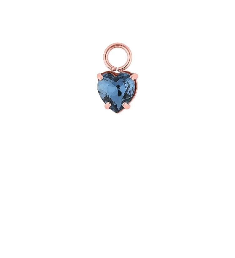 Qudo Salice Charm/ Kettenanhänger Edelstahl_gelb_rosé_dark blue - 1