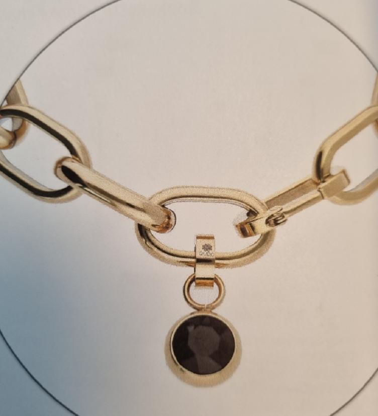 Qudo Covile Basis Charm passend zu Qudo Basis Armbänder, Ohrringe und Halsketten, Edelstahl silber gelb und rosé - 0