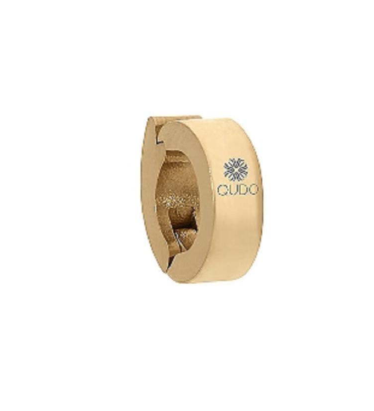 Qudo Charmträger für Halsketten und Armbänder aus Edelstahl in silber gelb und rosé - 0