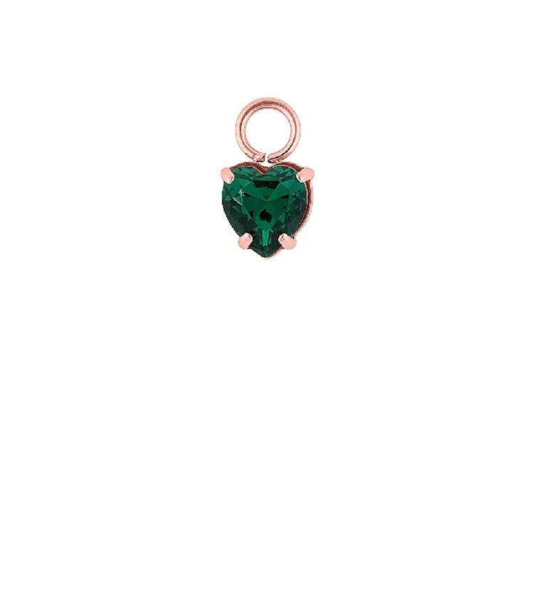 Qudo Salice Charm/ Kettenanhänger Edelstahl_gelb_rosé_emerald - 0