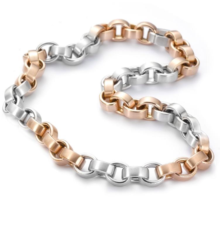 esha jewel Collier 750/18 K Weissgold 750/18 K Rotgold