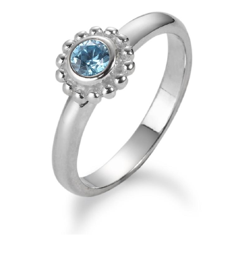 esha Kinder Fingerring Silber Kristall