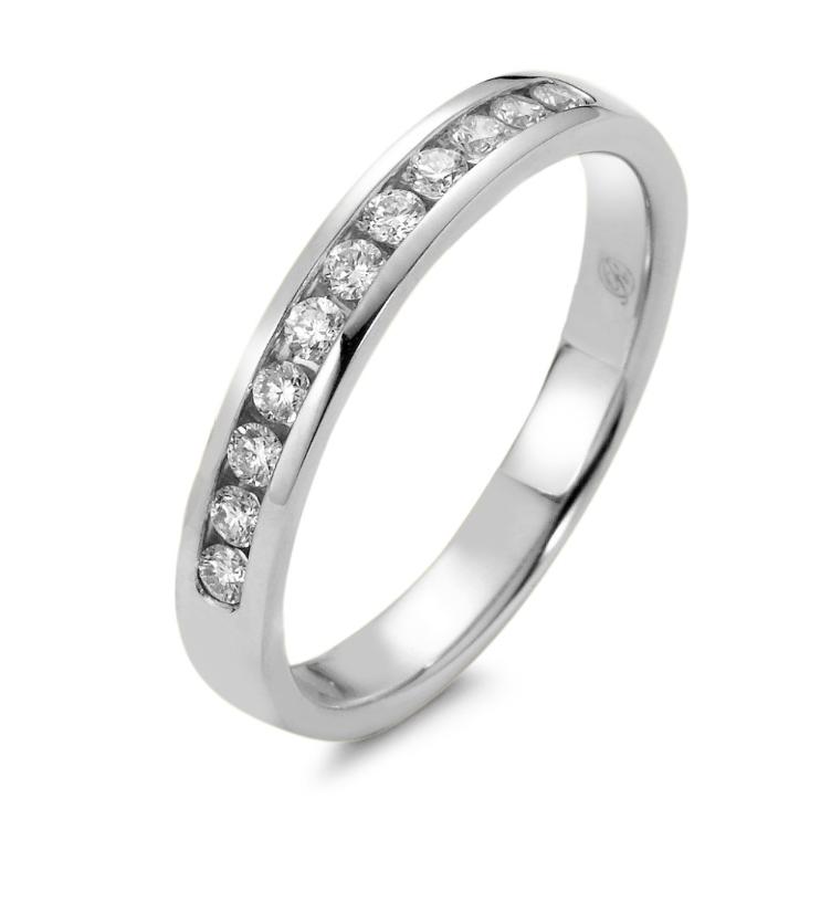 esha jewel Memory Ring 750/18 K Weissgold Diamant