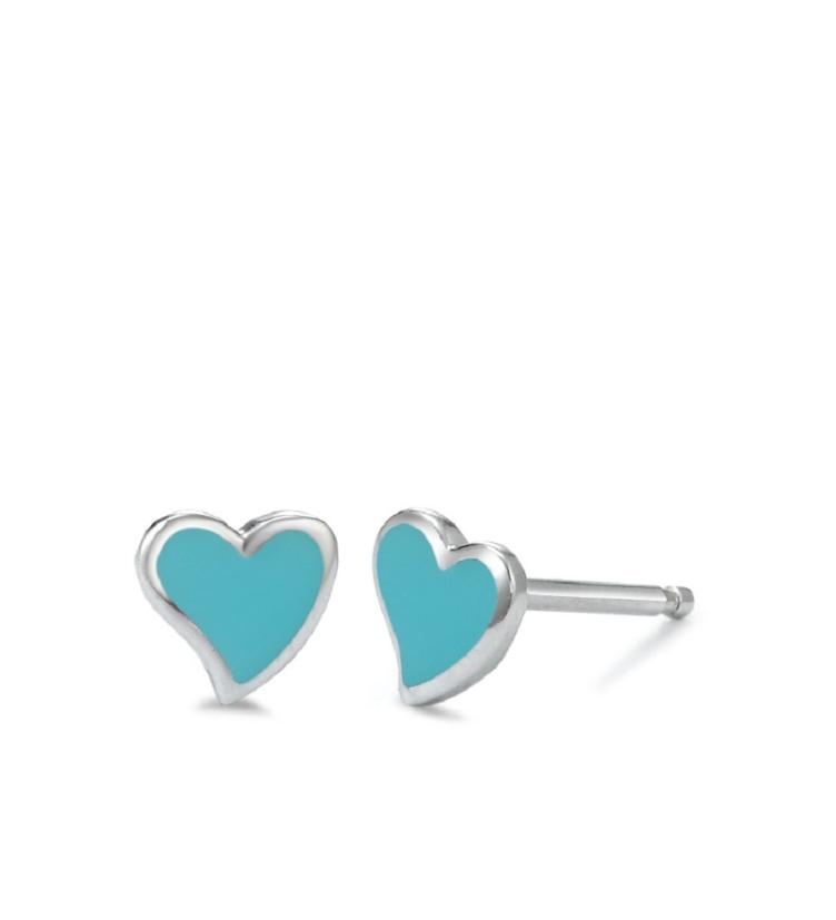 esha jewel Kinder Ohrstecker Herz Silber 925