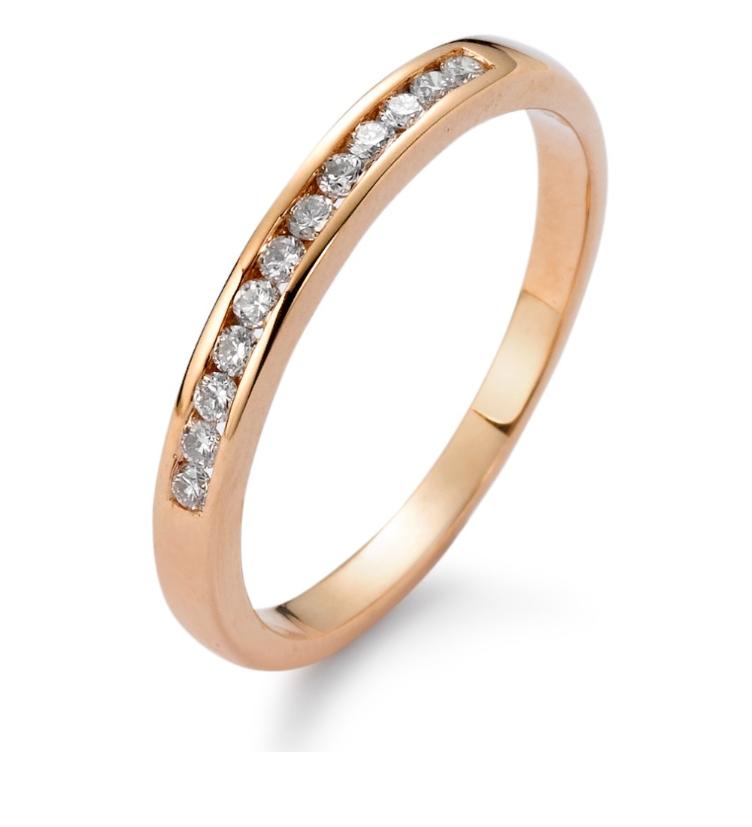 esha jewel Memory Ring 750/18 K Rotgold Diamant