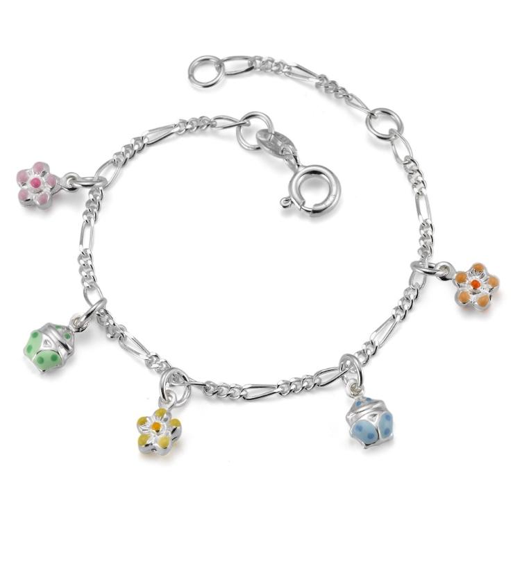 esha jewel Kinderarmband Silber 925 mit Charms