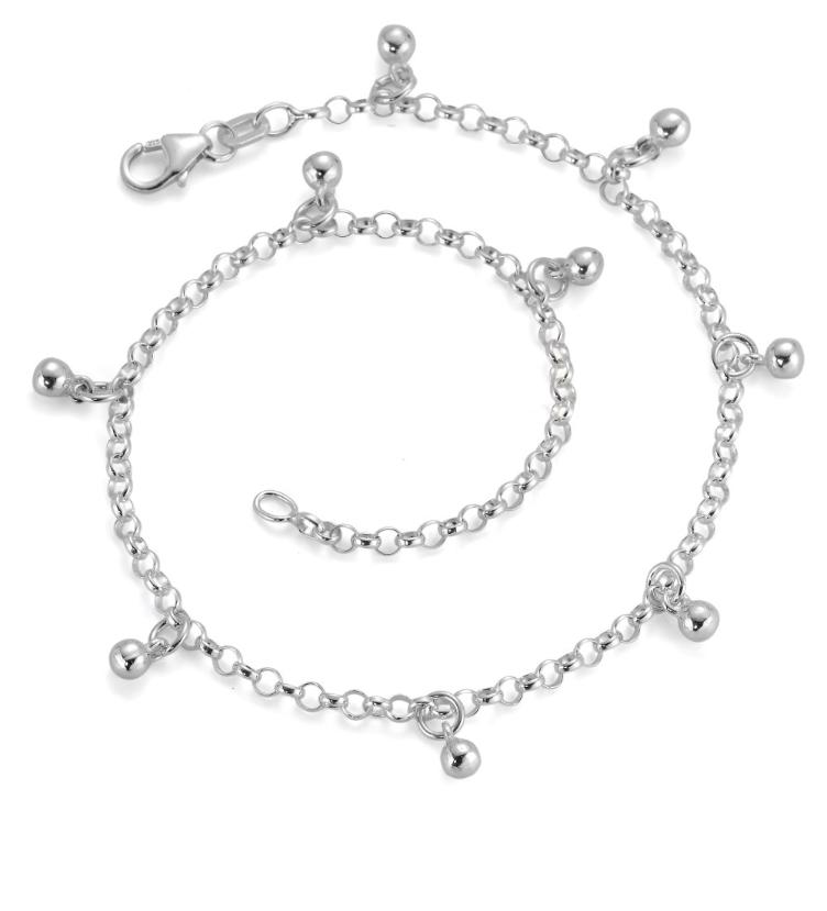 esha jewel Fusskette Silber