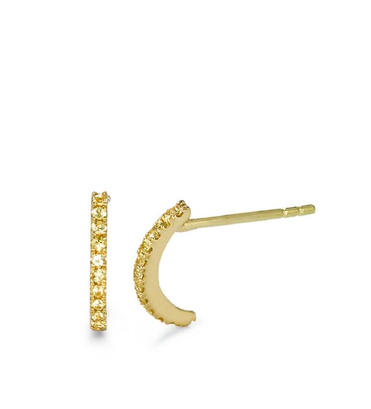 esha jewel Ohrstecker 750/18 K Gelbgold Saphir