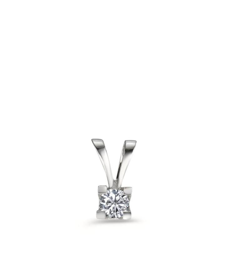 esha jewel Anhänger 750/18 K Weissgold Diamant