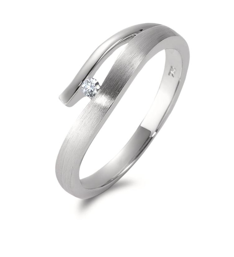 esha jewel Fingerring 750/18 K Weissgold Diamant