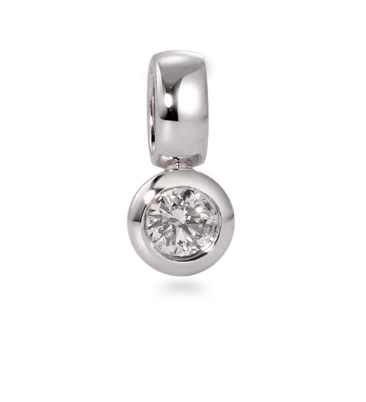 esha jewel Anhänger 750/18 K Weissgold Diamant