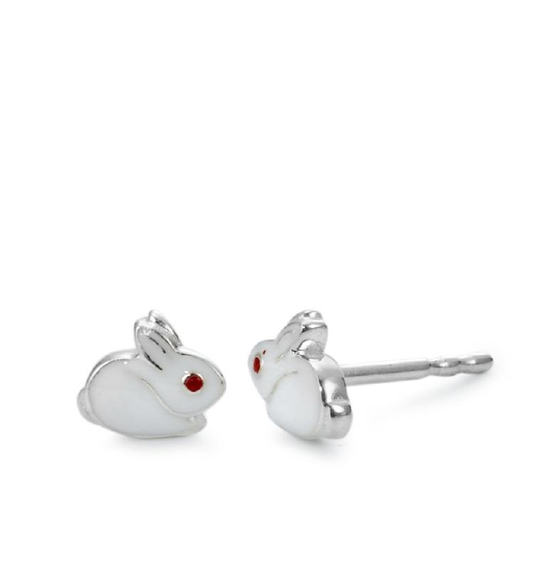esha jewel Kinder Ohrstecker Silber Kanninchen