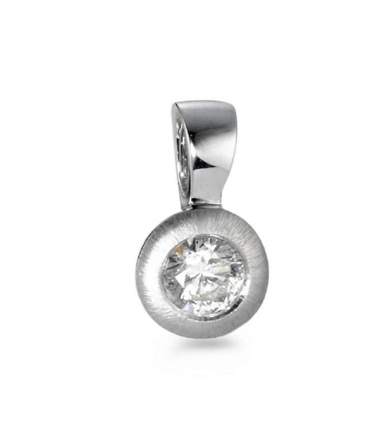 esha jewel Anhänger 750/18 K Weissgold Diamant