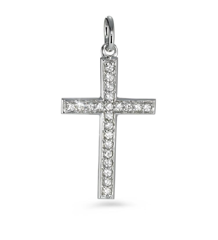 esha jewel Anhänger 750/18 K Weissgold Diamant