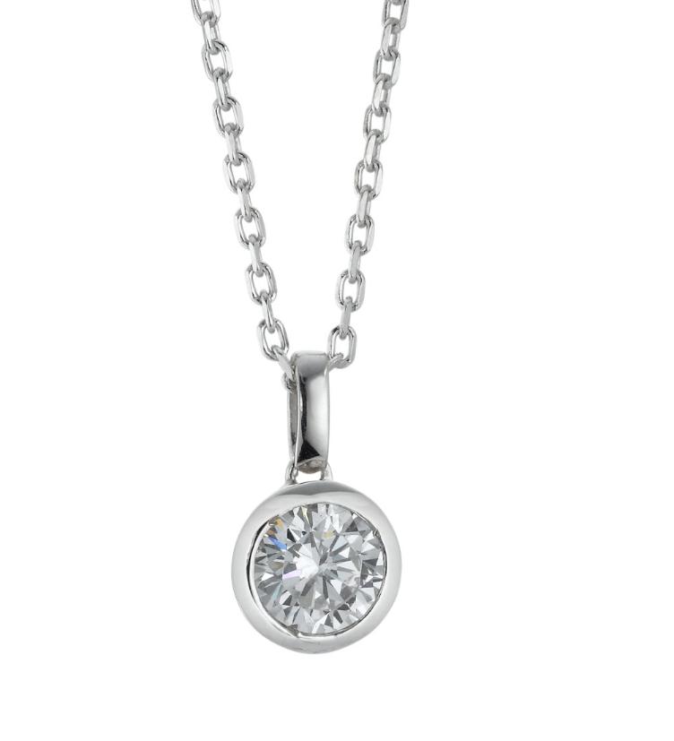 esha jewel Halskette mit Anhänger Silber Zirkonia