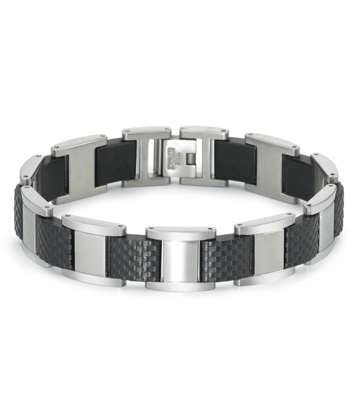 esha jewel Herren Armband Edelstahl