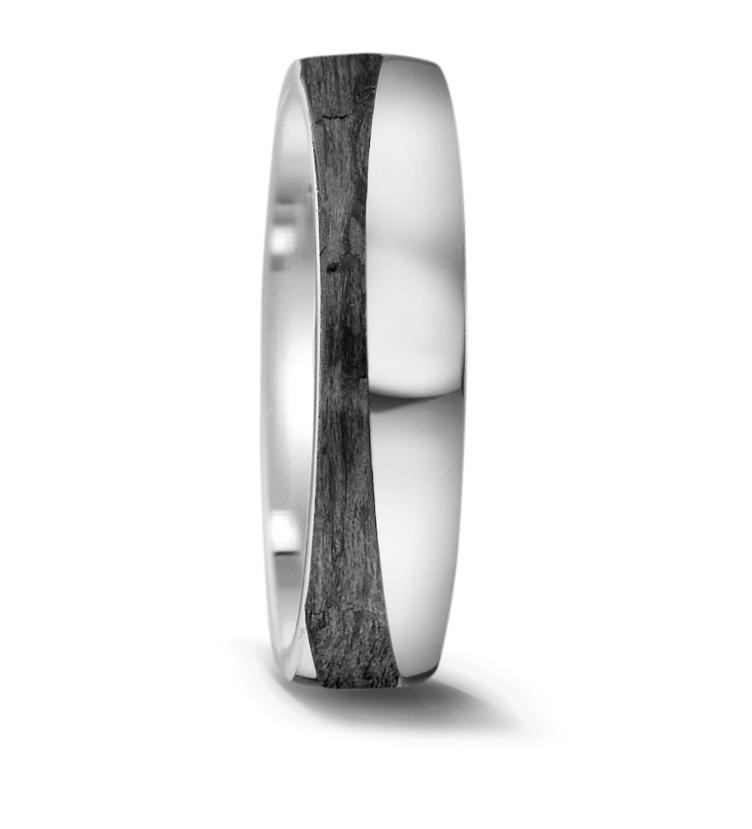esha jewel Partnerring Edelstahl Carbon