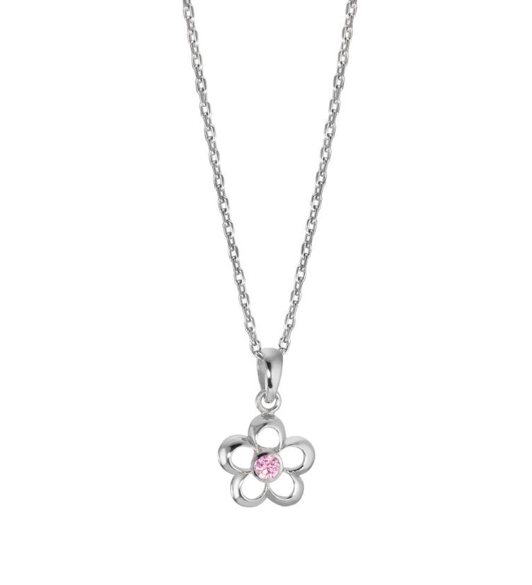 esha jewel Kinder Halskette mit Anhänger Silber Zirkonia