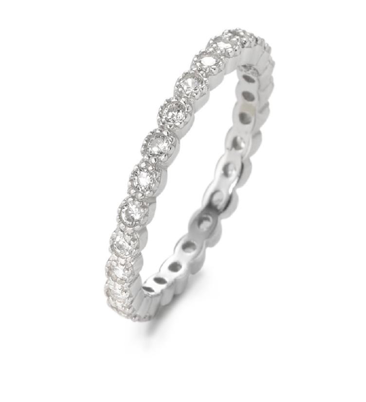 esha jewel Memory Ring Silber Zirkonia