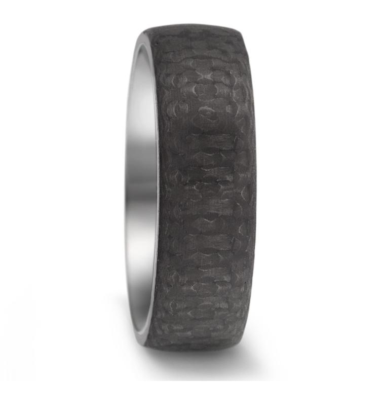 esha jewel Partnerringe Edelstahl Carbon