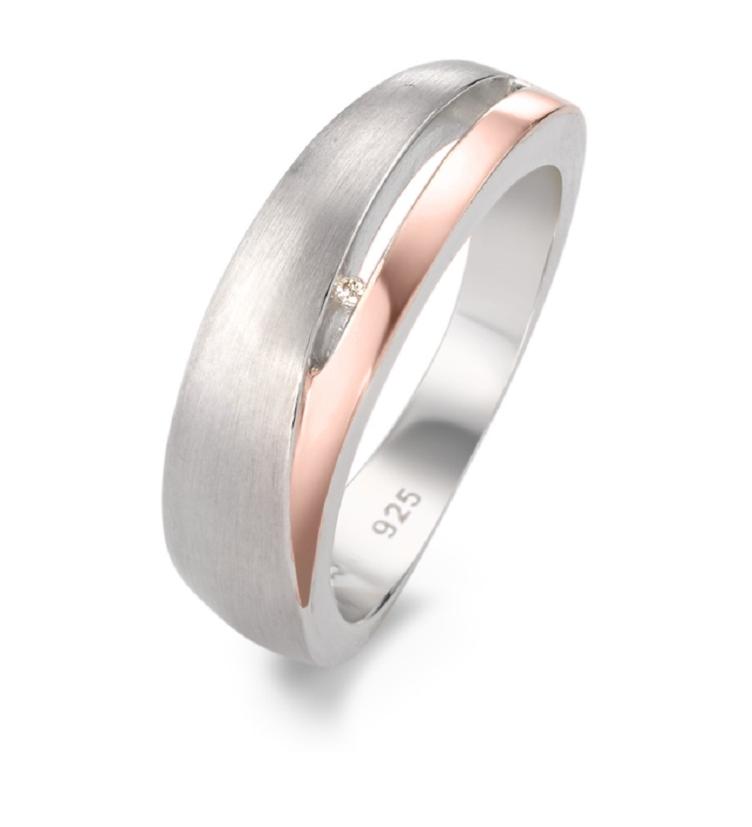 esha jewel Fingerring Silber Diamant