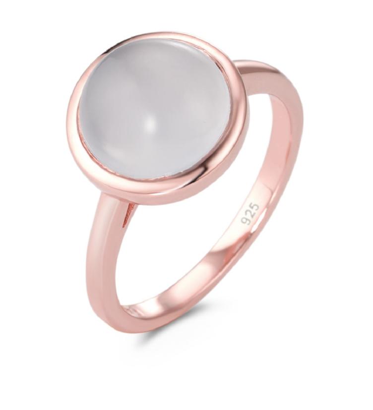 esha jewel Beisteckring Silber Chalcedon
