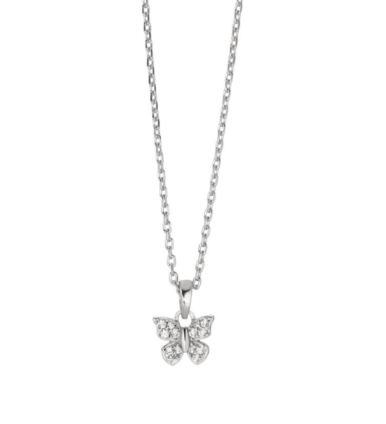 esha jewel Kinder Halskette mit Anhänger Silber Zirkonia
