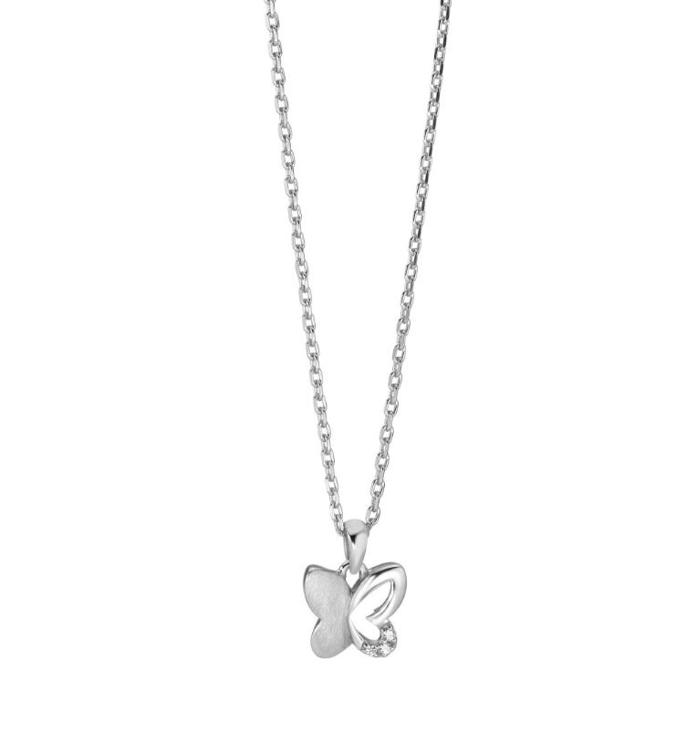 esha jewel Kinder Halskette mit Anhänger Silber Zirkonia