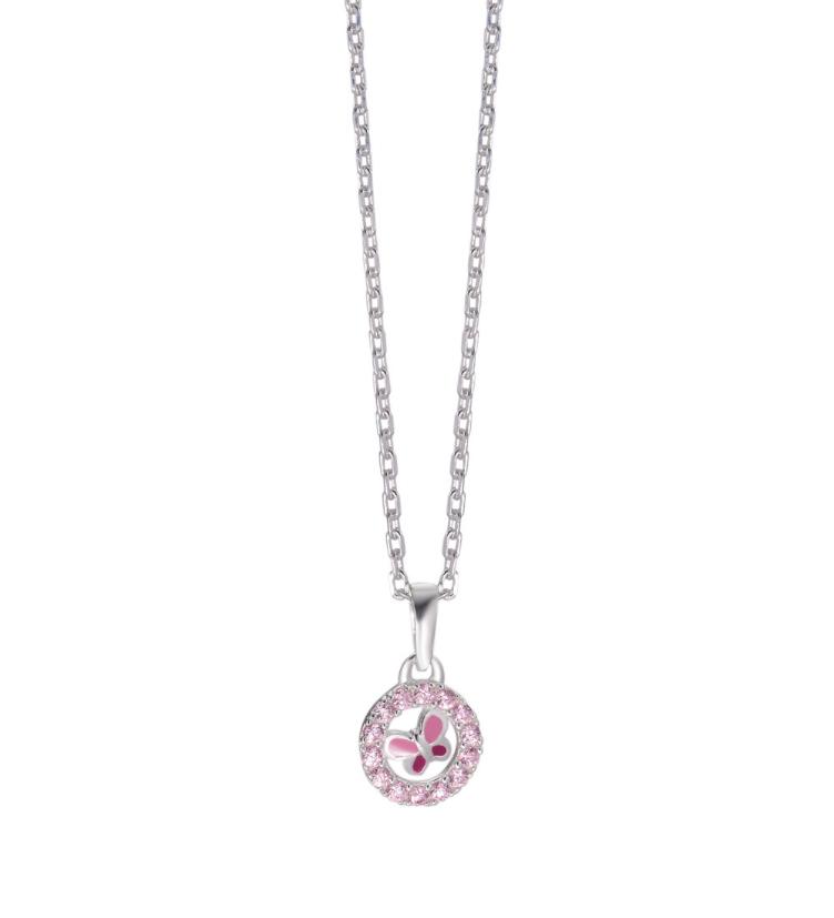 esha jewel Kinder Halskette mit Anhänger Silber Zirkonia