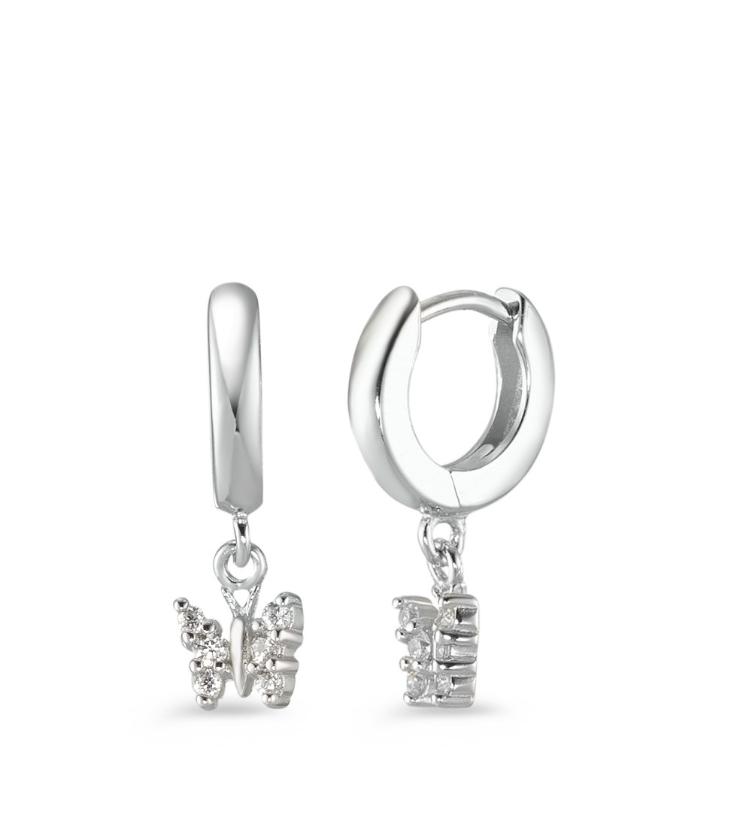 esha jewel Kinder Klappcreolen Silber Zirkonia