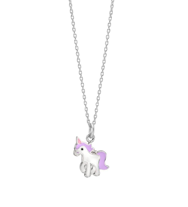 esha jewel Kinder Halskette mit Anhänger Silber