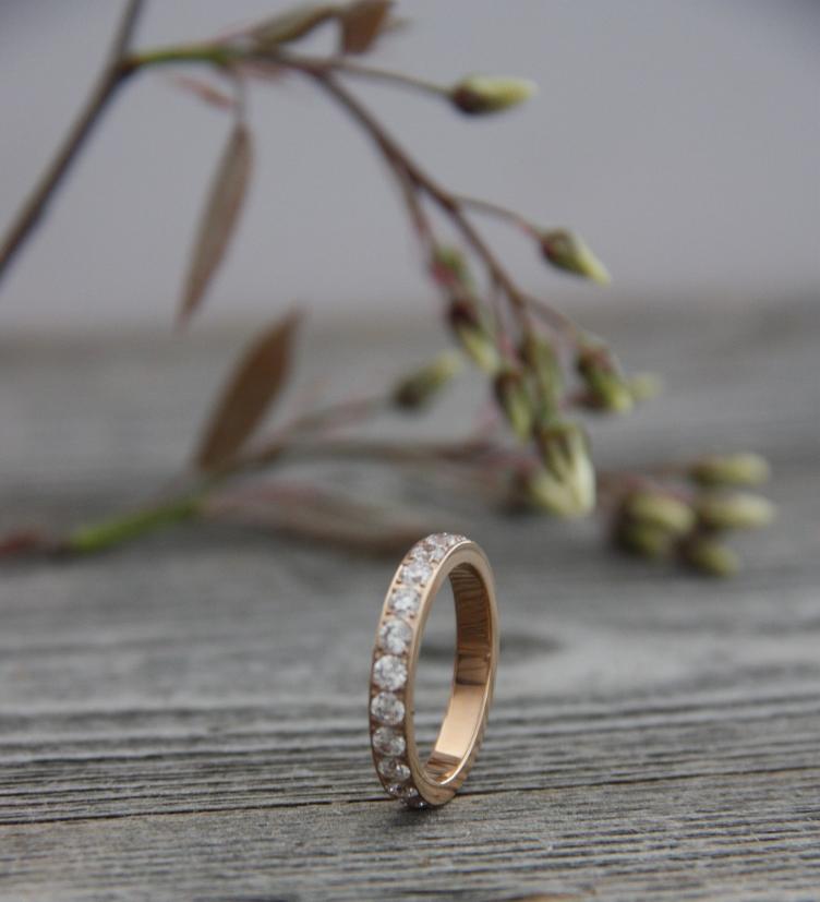 Qudo Vorsteckring Eternity Big Edelstahl rosé vergoldet - 3