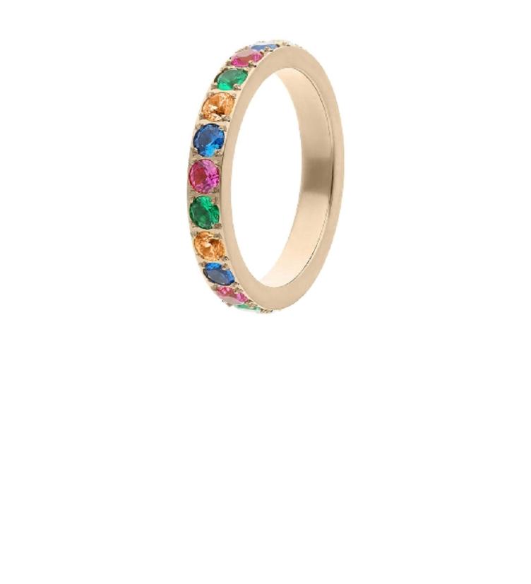 Qudo Vorsteckring Eternity Big mehrfarbig Edelstahl gelb