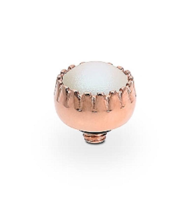 Qudo London Small 8mm Edelstahl_gelb_rosé, pearlescent white pearl - 0